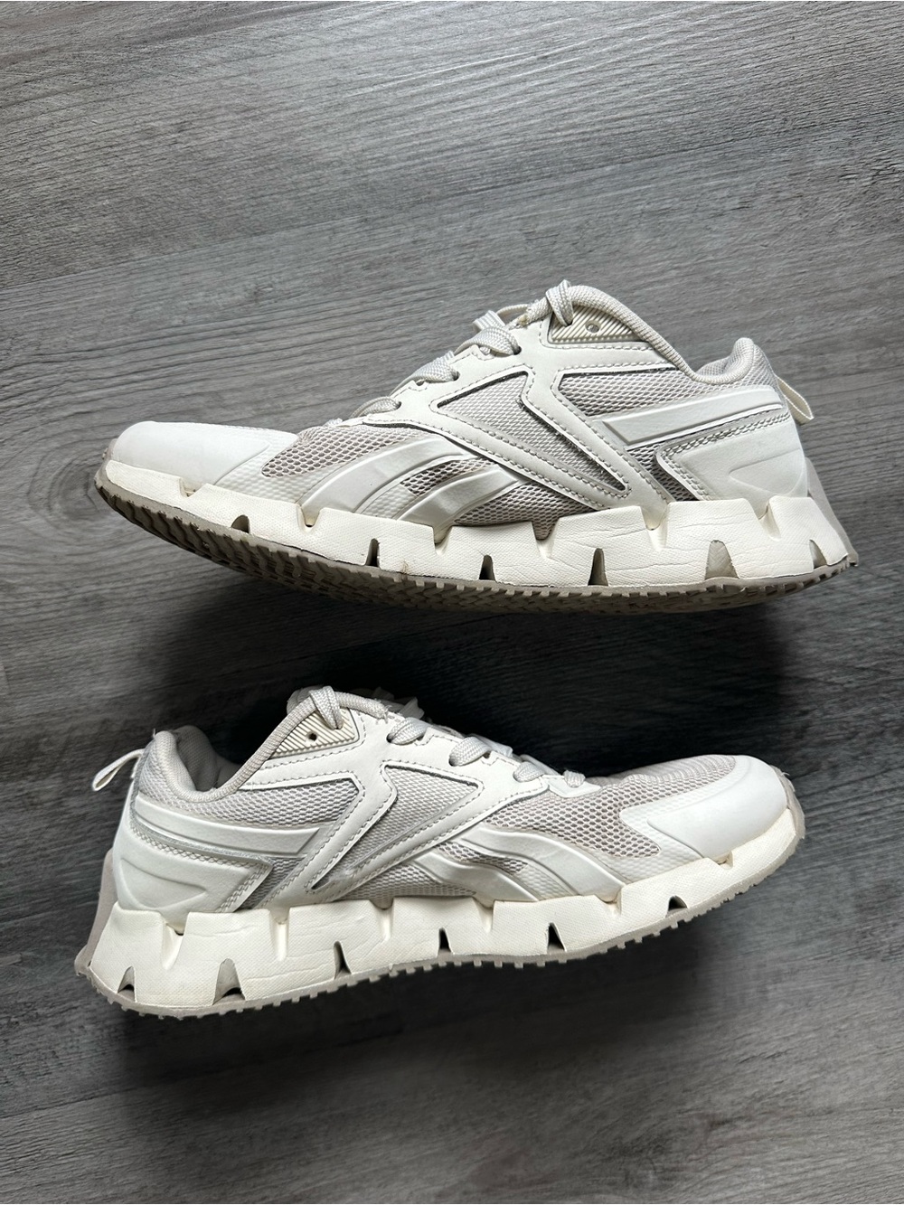 Reebok Two-Tone Geometric Pump Fusion Sneakers